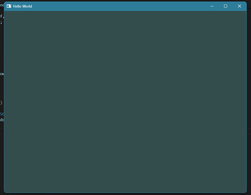 OpenGL Hello World Window